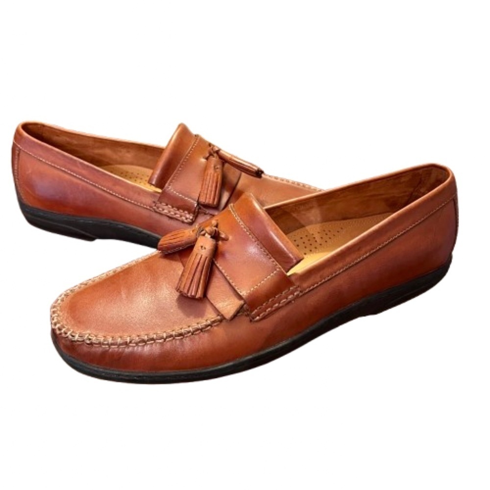 NWOB Men's Cole Haan Pinch Cup Tassel Penny Loafers‎ Shoes Brown Size 9.5 M